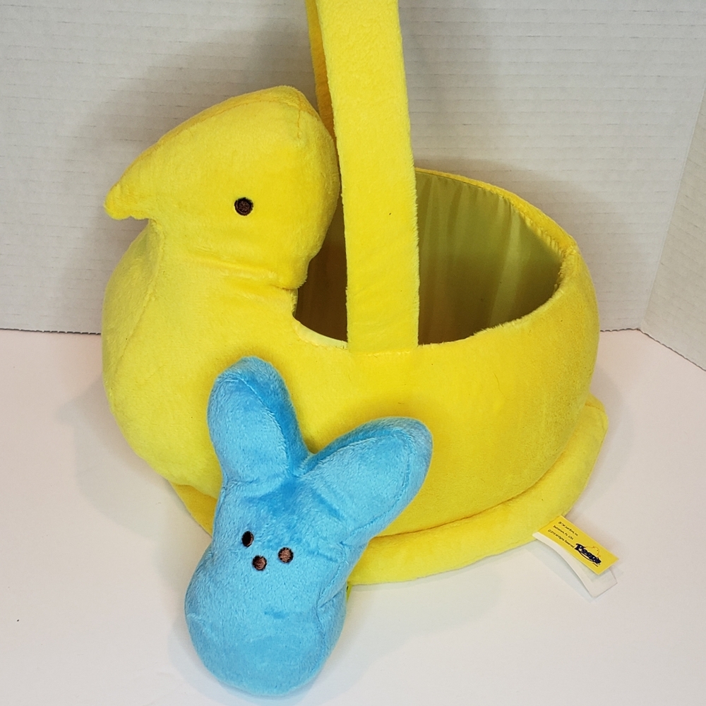 Peeps Chick Basket Easter Bucket Bunny Plush